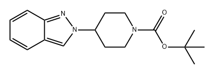 1-Piperidinecarboxylic acid, 4-(2H-indazol-2-yl)-, 1,1-dimethylethyl ester Struktur