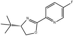 (S)-4-(tert-butyl)-2-(5-fluoropyridin-2-yl)-4,5-dihydrooxazole Struktur