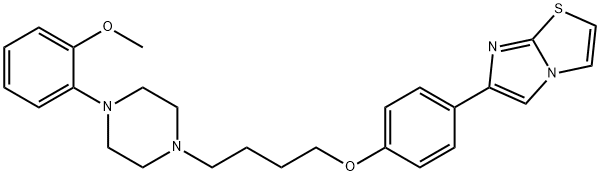 Imidazo[2,1-b]thiazole, 6-[4-[4-[4-(2-methoxyphenyl)-1-piperazinyl]butoxy]phenyl]- Struktur