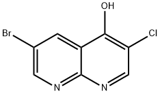 6-Bromo-3-chloro-1,8-naphthyridin-4-OL Struktur