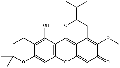 5H,10H-Dipyrano[3,2-b:4',3',2'-kl]xanthen-5-one, 2,3,11,12-tetrahydro-13-hydroxy-4-methoxy-10,10-dimethyl-2-(1-methylethyl)-