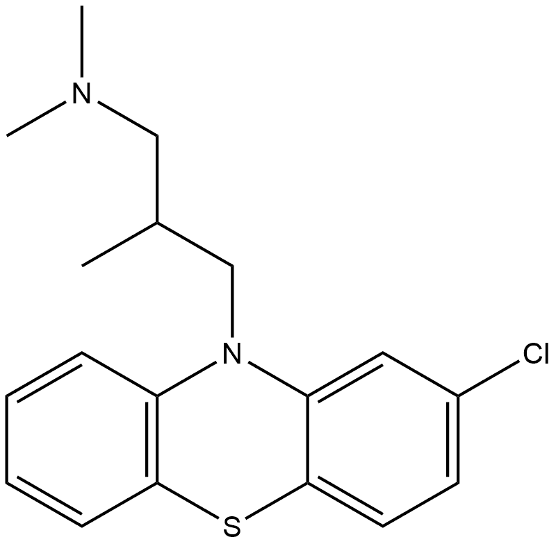 10H-Phenothiazine-10-propanamine, 2-chloro-N,N,β-trimethyl- Struktur