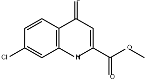 2-Quinolinecarboxylic acid, 7-chloro-1,4-dihydro-4-oxo-, methyl ester Struktur