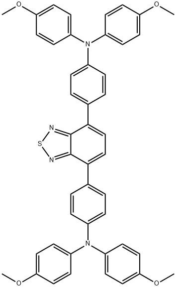 4,4'-(苯并[C][1,2,5]噻二唑-4,7-二基)雙(N,N-雙(4-甲氧基苯基)苯胺) 結(jié)構(gòu)式