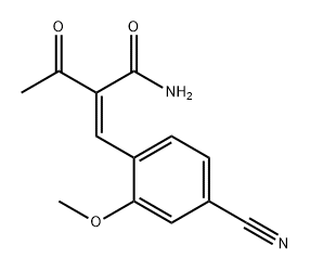 Butanamide, 2-[(4-cyano-2-methoxyphenyl)methylene]-3-oxo-, (2Z)- Struktur