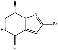 Pyrazolo[1,5-a]pyrazin-4(5H)-one, 2-bromo-6,7-dihydro-7-methyl-, (7S)- Struktur