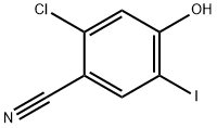 Benzonitrile, 2-chloro-4-hydroxy-5-iodo- Struktur