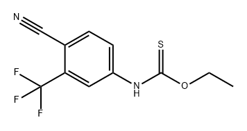 Carbamothioic acid, N-[4-cyano-3-(trifluoromethyl)phenyl]-, O-ethyl ester Struktur