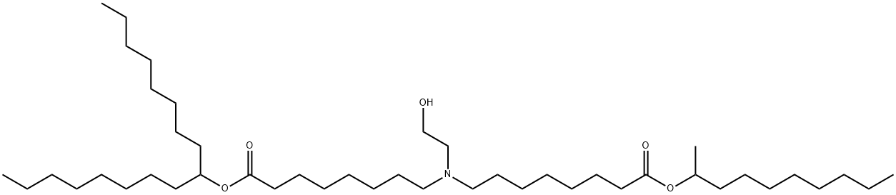 1-Octylnonyl 8-[(2-hydroxyethyl)[8-[(1-methylnonyl)oxy]-8-oxooctyl]amino]octanoate Struktur