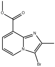 methyl 3-bromo-2-methylimidazo[1,2-a]pyridine-8-carboxylate Struktur