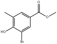 Benzoic acid, 3-bromo-4-hydroxy-5-methyl-, methyl ester Struktur