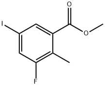 Benzoic acid, 3-fluoro-5-iodo-2-methyl-, methyl ester Struktur