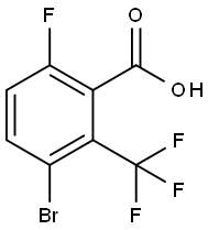 Benzoic acid, 3-bromo-6-fluoro-2-(trifluoromethyl)- Struktur