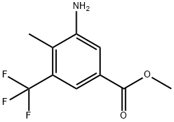 Benzoic acid, 3-amino-4-methyl-5-(trifluoromethyl)-, methyl ester Struktur