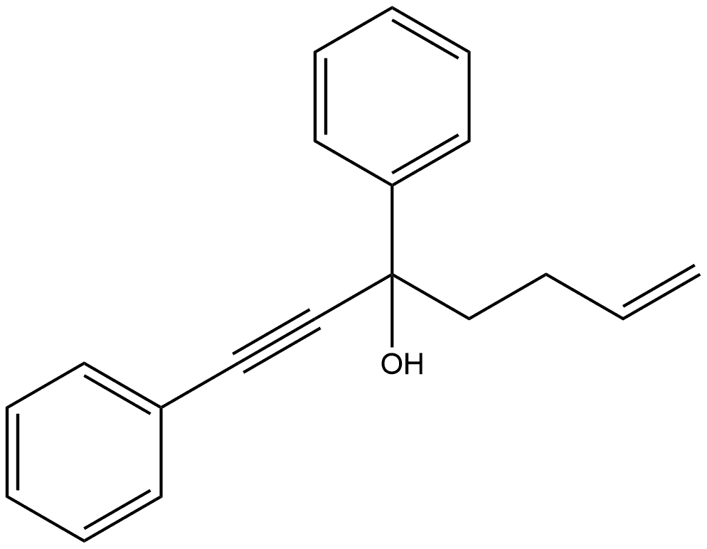 Benzenemethanol, α-3-buten-1-yl-α-(2-phenylethynyl)- Struktur