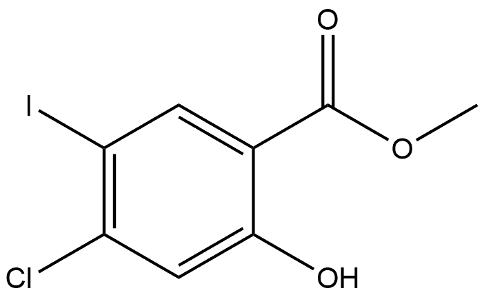 Methyl 4-chloro-2-hydroxy-5-iodobenzoate Struktur