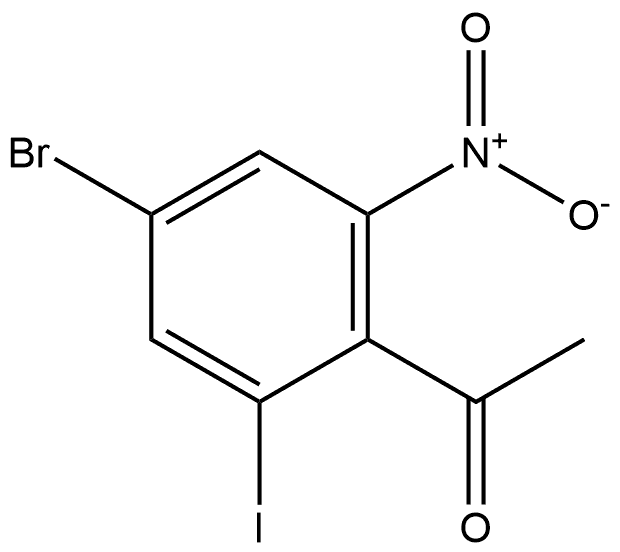 1-(4-Bromo-2-iodo-6-nitro-phenyl)-ethanone Struktur