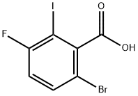 6-bromo-3-fluoro-2-iodobenzoic acid Struktur