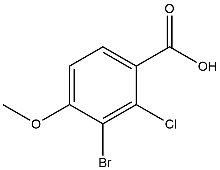 3-Bromo-2-chloro-4-methoxybenzoic acid Struktur