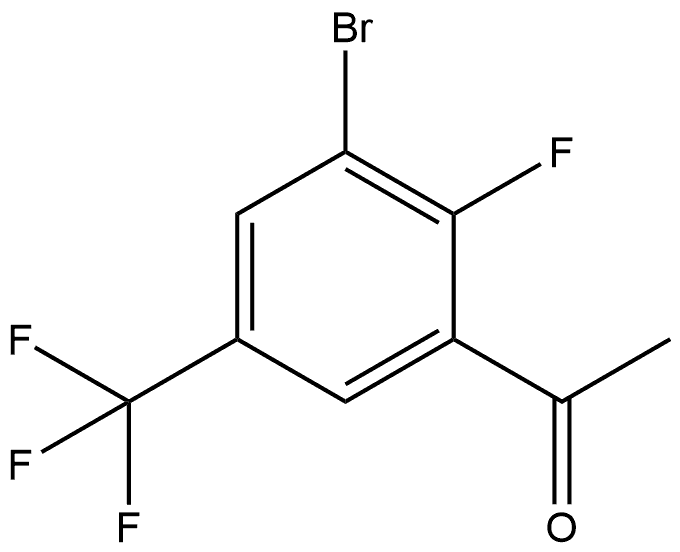 1-(3-bromo-2-fluoro-5-(trifluoromethyl)phenyl)ethanone Struktur