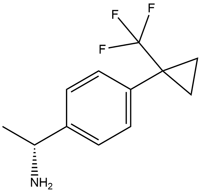 (R)-1-(4-(1-(trifluoromethyl)cyclopropyl)phenyl)ethan-1-amine Struktur