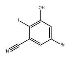 Benzonitrile, 5-bromo-3-hydroxy-2-iodo- Struktur