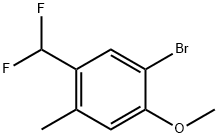 Benzene, 1-bromo-5-(difluoromethyl)-2-methoxy-4-methyl- Struktur