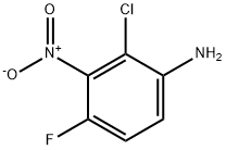 Benzenamine, 2-chloro-4-fluoro-3-nitro- Struktur