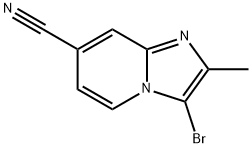 3-bromo-2-methylimidazo[1,2-a]pyridine-7-carbonitrile Struktur