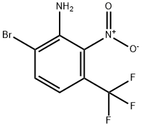 Benzenamine, 6-bromo-2-nitro-3-(trifluoromethyl)- Struktur