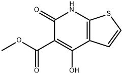 Thieno[2,3-b]pyridine-5-carboxylic acid, 6,7-dihydro-4-hydroxy-6-oxo-, methyl ester Struktur