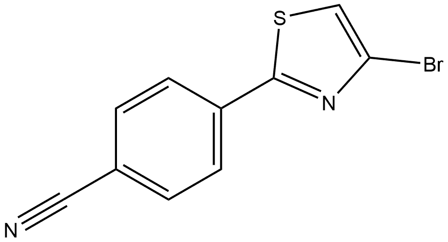 4-(4-Bromo-2-thiazolyl)benzonitrile Struktur