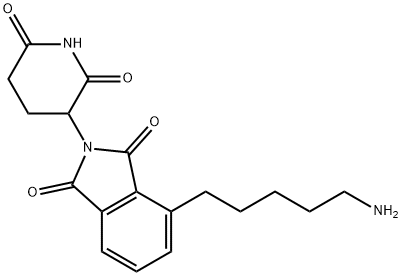 1H-Isoindole-1,3(2H)-dione, 4-(5-aminopentyl)-2-(2,6-dioxo-3-piperidinyl)- Struktur