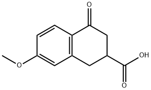 2-Naphthalenecarboxylic acid, 1,2,3,4-tetrahydro-7-methoxy-4-oxo- Struktur