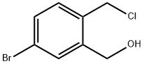 Benzenemethanol, 5-bromo-2-(chloromethyl)- Struktur