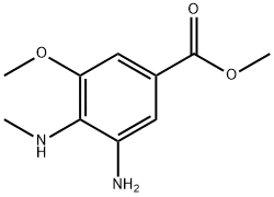 Benzoic acid, 3-amino-5-methoxy-4-(methylamino)-, methyl ester Struktur