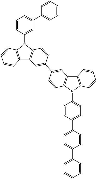 3,3'-Bi-9H-carbazole, 9-[1,1'-biphenyl]-3-yl-9'-[1,1':4',1''-terphenyl]-4-yl- Struktur