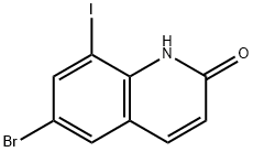 6-bromo-8-iodoquinolin-2(1H)-one Struktur