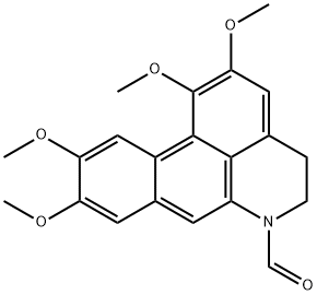 6-Formyl-1,2,9,10-tetramethoxy-6a,7-dehydroaporphine Struktur