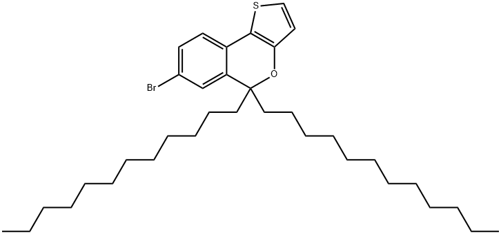 5H-Thieno[3,2-c][2]benzopyran, 7-bromo-5,5-didodecyl- 結(jié)構(gòu)式