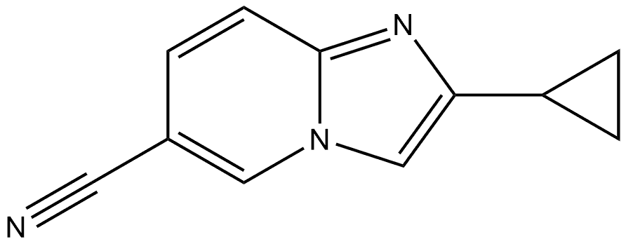 2-cyclopropylimidazo[1,2-a]pyridine-6-carbonitrile Struktur