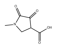 3-Pyrrolidinecarboxylic acid, 1-methyl-4,5-dioxo- Struktur