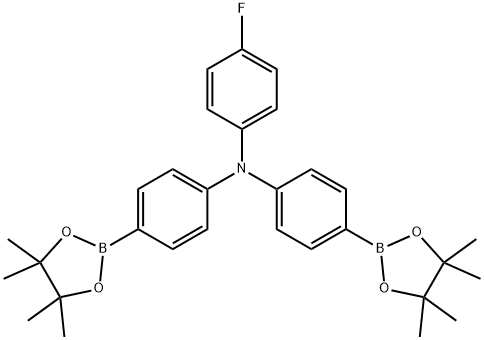 Benzenamine, 4-fluoro-N,N-bis[4-(4,4,5,5-tetramethyl-1,3,2-dioxaborolan-2-yl)phenyl]- Struktur