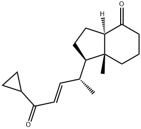 4H-Inden-4-one, 1-[(1R,2E)-4-cyclopropyl-1-methyl-4-oxo-2-buten-1-yl]octahydro-7a-methyl-, (1R,3aR,7aR)- Struktur