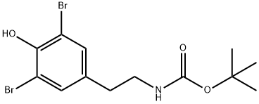 Carbamic acid, N-[2-(3,5-dibromo-4-hydroxyphenyl)ethyl]-, 1,1-dimethylethyl ester Struktur