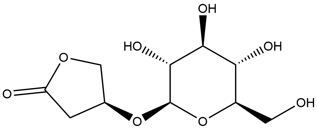 2(3H)-Furanone, 4-(β-D-glucopyranosyloxy)dihydro-, (4S)- Struktur