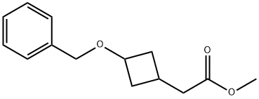 Cyclobutaneacetic acid, 3-(phenylmethoxy)-, methyl ester Struktur