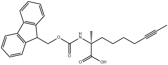 7-Nonynoic acid, 2-[[(9H-fluoren-9-ylmethoxy)carbonyl]amino]-2-methyl-, (2S)- Struktur