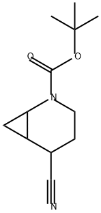 2-Azabicyclo[4.1.0]heptane-2-carboxylic acid, 5-cyano-, 1,1-dimethylethyl ester Struktur