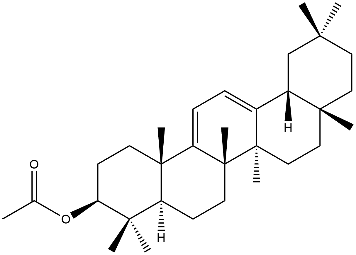 Oleana-9(11),12-dien-3-ol, 3-acetate, (3β)- Struktur